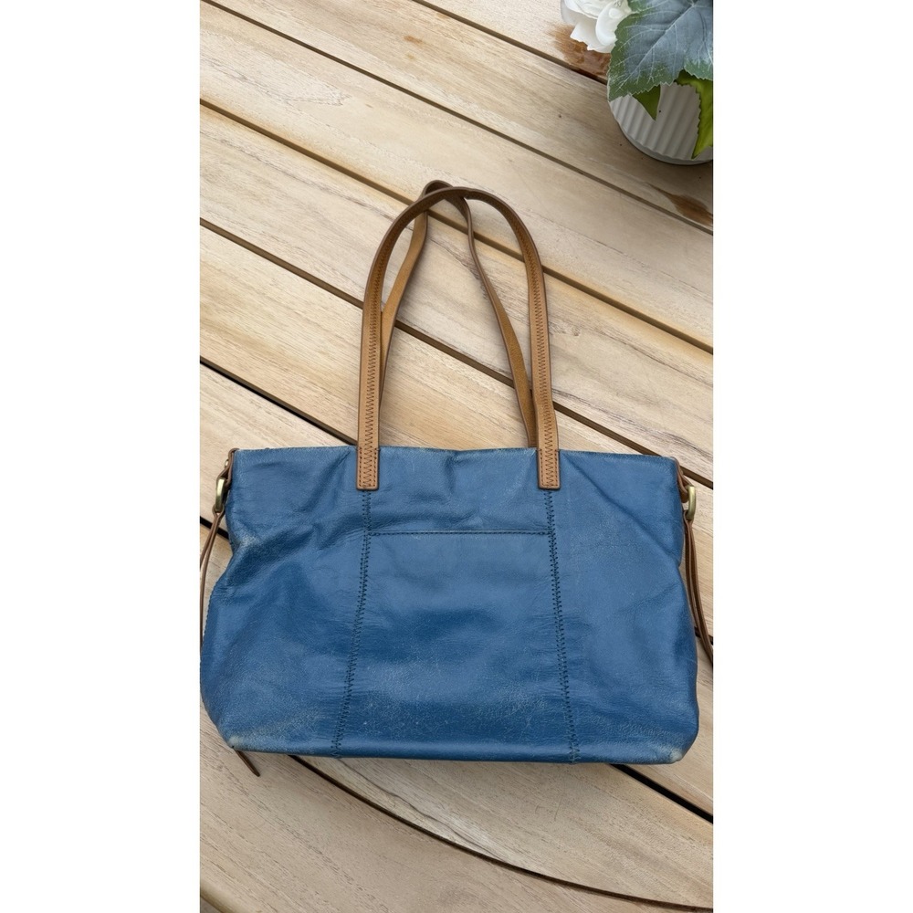 Hobo International Teal Blue Polished Leather Shoulder Bag